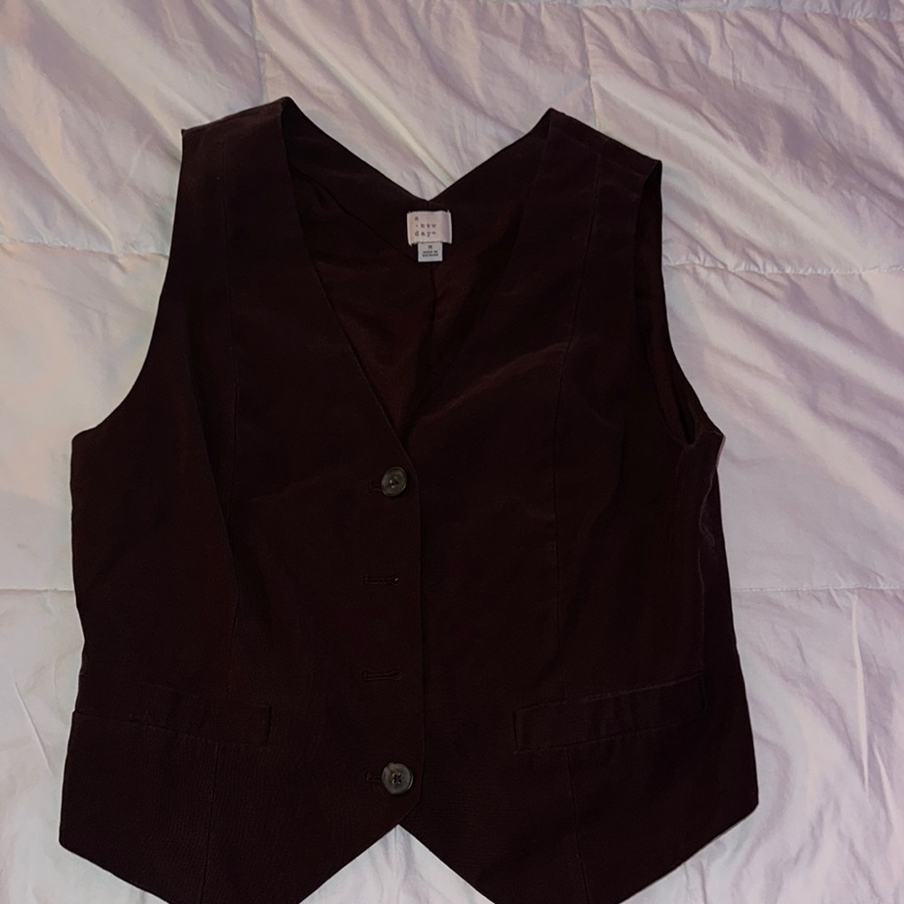 Dark Brown Button-Up Vest